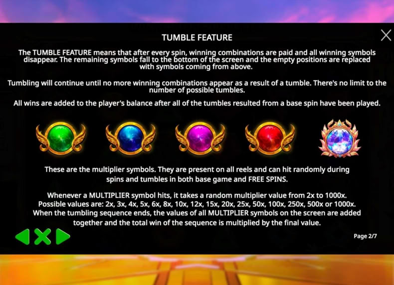 Gates of Olympus 1000 — fonction cascade (tumble)